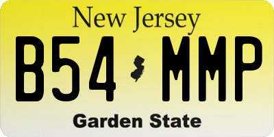 NJ license plate B54MMP