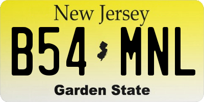 NJ license plate B54MNL