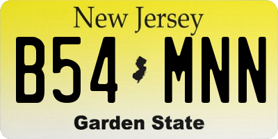 NJ license plate B54MNN