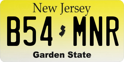 NJ license plate B54MNR