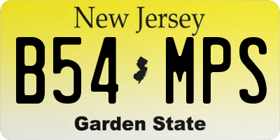 NJ license plate B54MPS