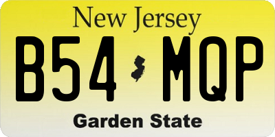 NJ license plate B54MQP