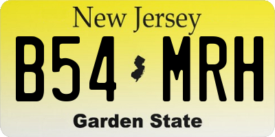 NJ license plate B54MRH