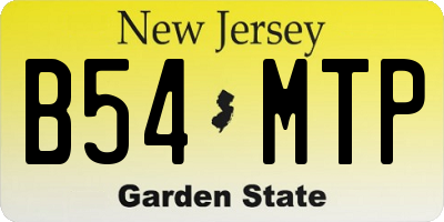NJ license plate B54MTP