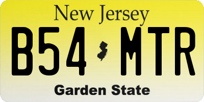 NJ license plate B54MTR