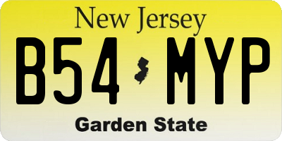 NJ license plate B54MYP