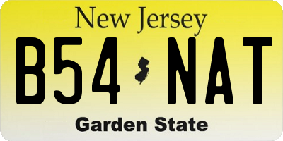 NJ license plate B54NAT