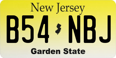 NJ license plate B54NBJ