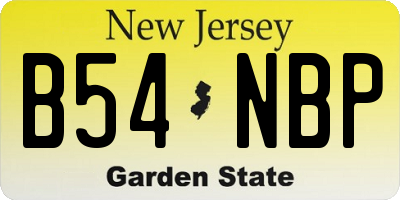 NJ license plate B54NBP