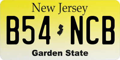 NJ license plate B54NCB