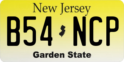 NJ license plate B54NCP