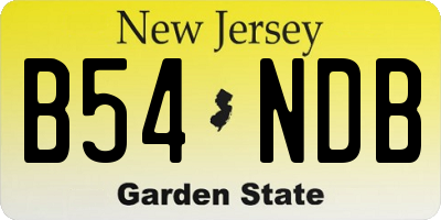 NJ license plate B54NDB