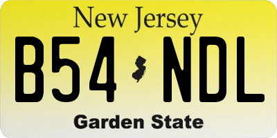 NJ license plate B54NDL