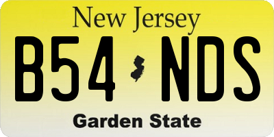 NJ license plate B54NDS
