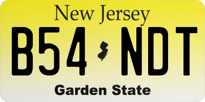 NJ license plate B54NDT