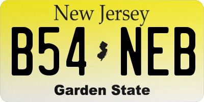 NJ license plate B54NEB