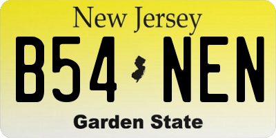 NJ license plate B54NEN