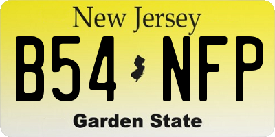 NJ license plate B54NFP