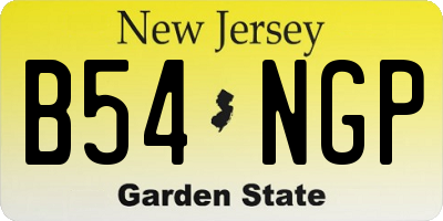 NJ license plate B54NGP