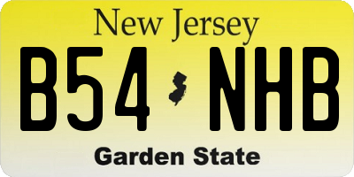 NJ license plate B54NHB