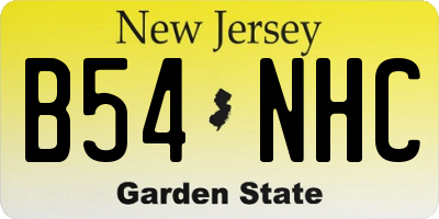 NJ license plate B54NHC