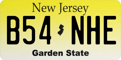 NJ license plate B54NHE