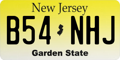 NJ license plate B54NHJ