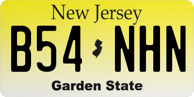 NJ license plate B54NHN
