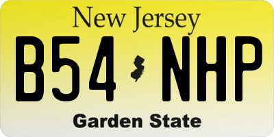 NJ license plate B54NHP