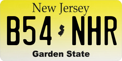 NJ license plate B54NHR
