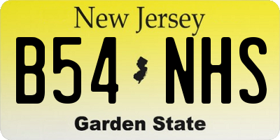 NJ license plate B54NHS