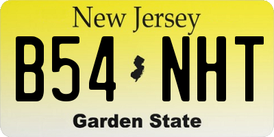 NJ license plate B54NHT