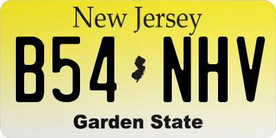 NJ license plate B54NHV