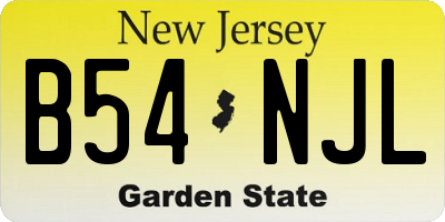 NJ license plate B54NJL