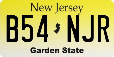 NJ license plate B54NJR