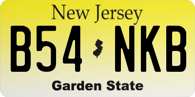 NJ license plate B54NKB