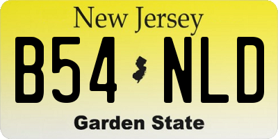 NJ license plate B54NLD