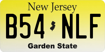 NJ license plate B54NLF