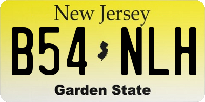 NJ license plate B54NLH