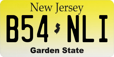 NJ license plate B54NLI