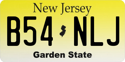 NJ license plate B54NLJ