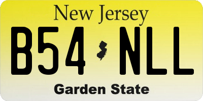 NJ license plate B54NLL