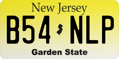 NJ license plate B54NLP