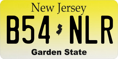 NJ license plate B54NLR