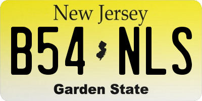NJ license plate B54NLS