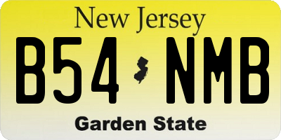 NJ license plate B54NMB