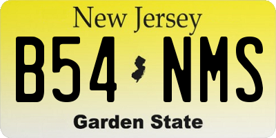 NJ license plate B54NMS