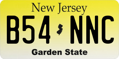 NJ license plate B54NNC
