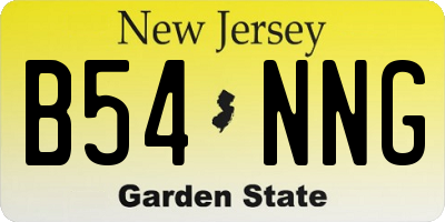 NJ license plate B54NNG