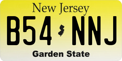 NJ license plate B54NNJ